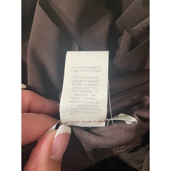 Betsy & Adam Women Size 8 Party Brown Dress Cocktail Flattering Evening Layered - Picture 8 of 10